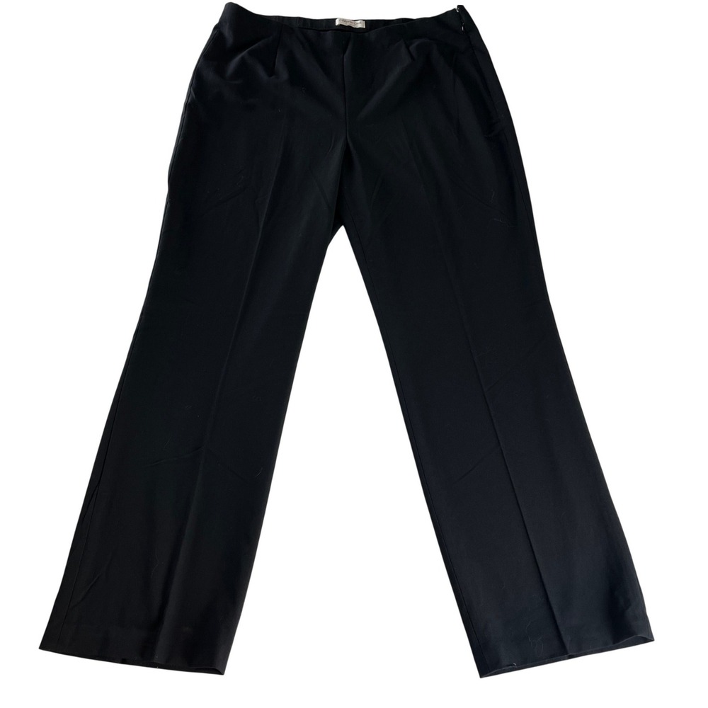 Coldwater Creek Classic Fit Pants Black Stretch Straight Leg Women 16